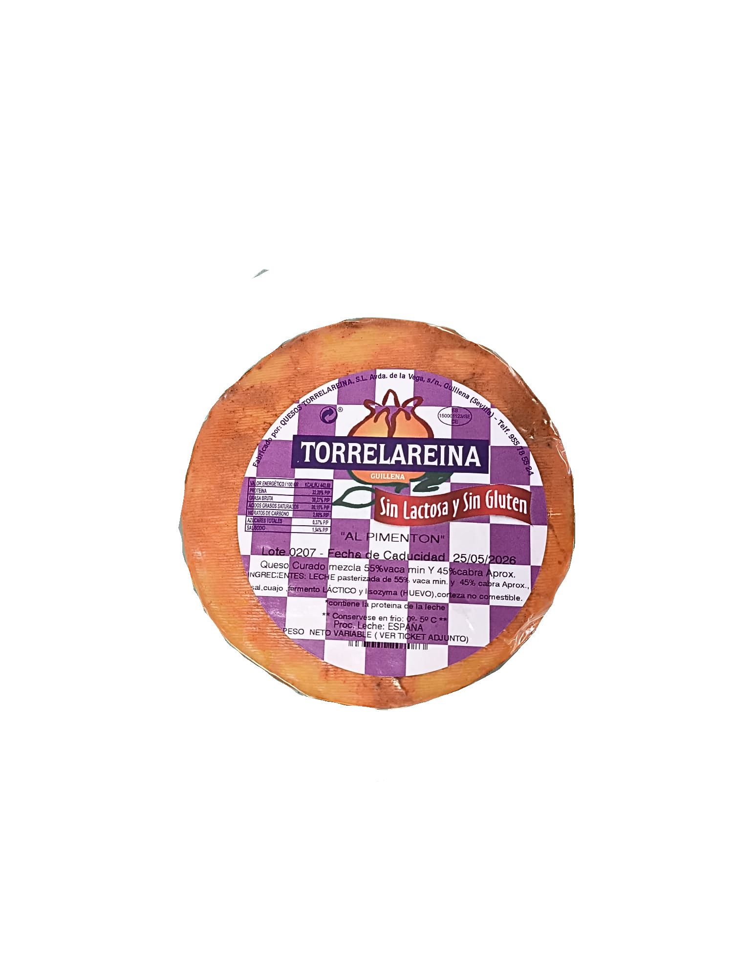 Torrelareina - Queso Al Pimenton Sin Lactosa y Sin Gluten