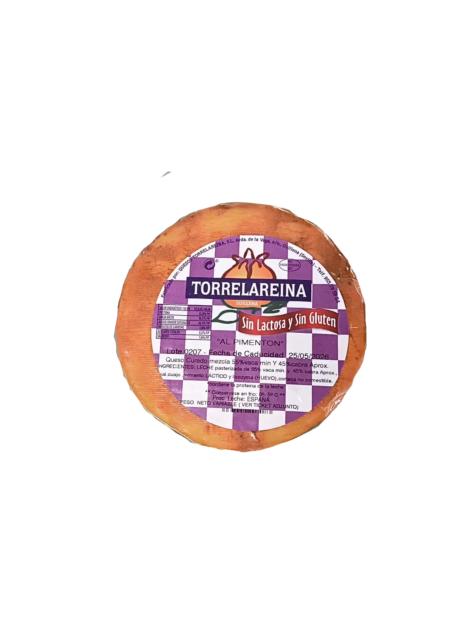Torrelareina - Queso Al Pimenton Sin Lactosa y Sin Gluten