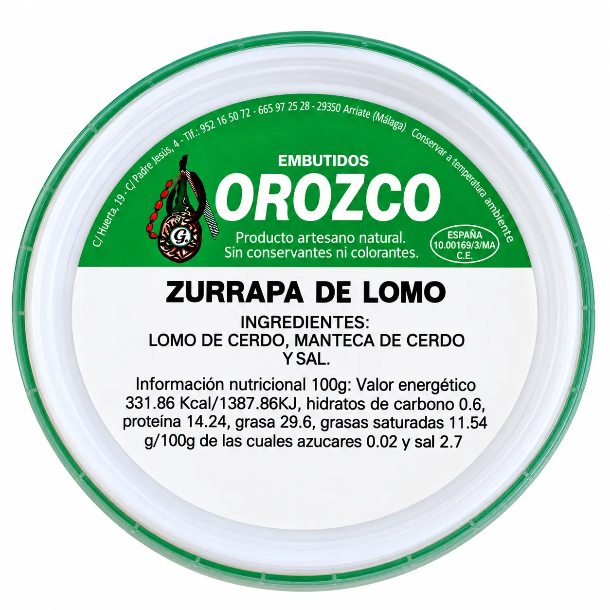 Etiqueta zurrapa lomo chica