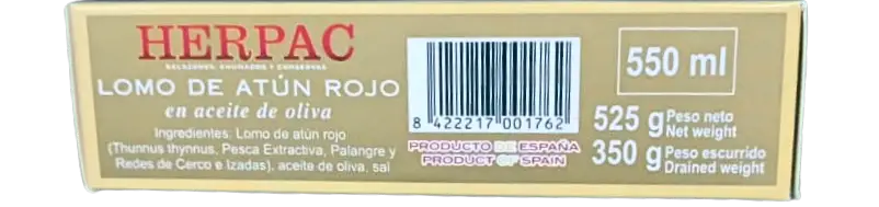 Herpac - Lomo De Atún Rojo En Aceite de Oliva - 2