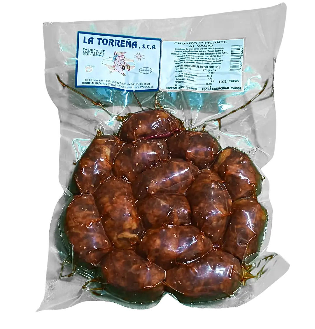 La Torreña - Chorizo De Primera Picante Al Vacío 