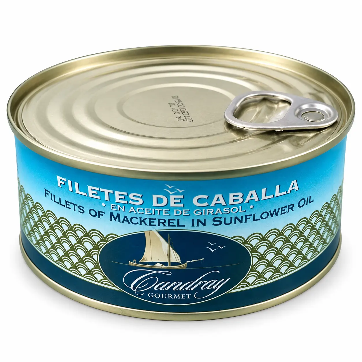 Lata gourmet de filetes de caballa