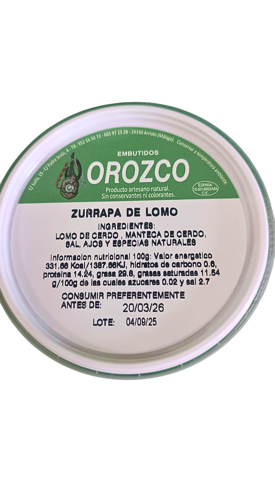 Orozco - Zurrapa De Lomo Colorá Con Especias Naturales