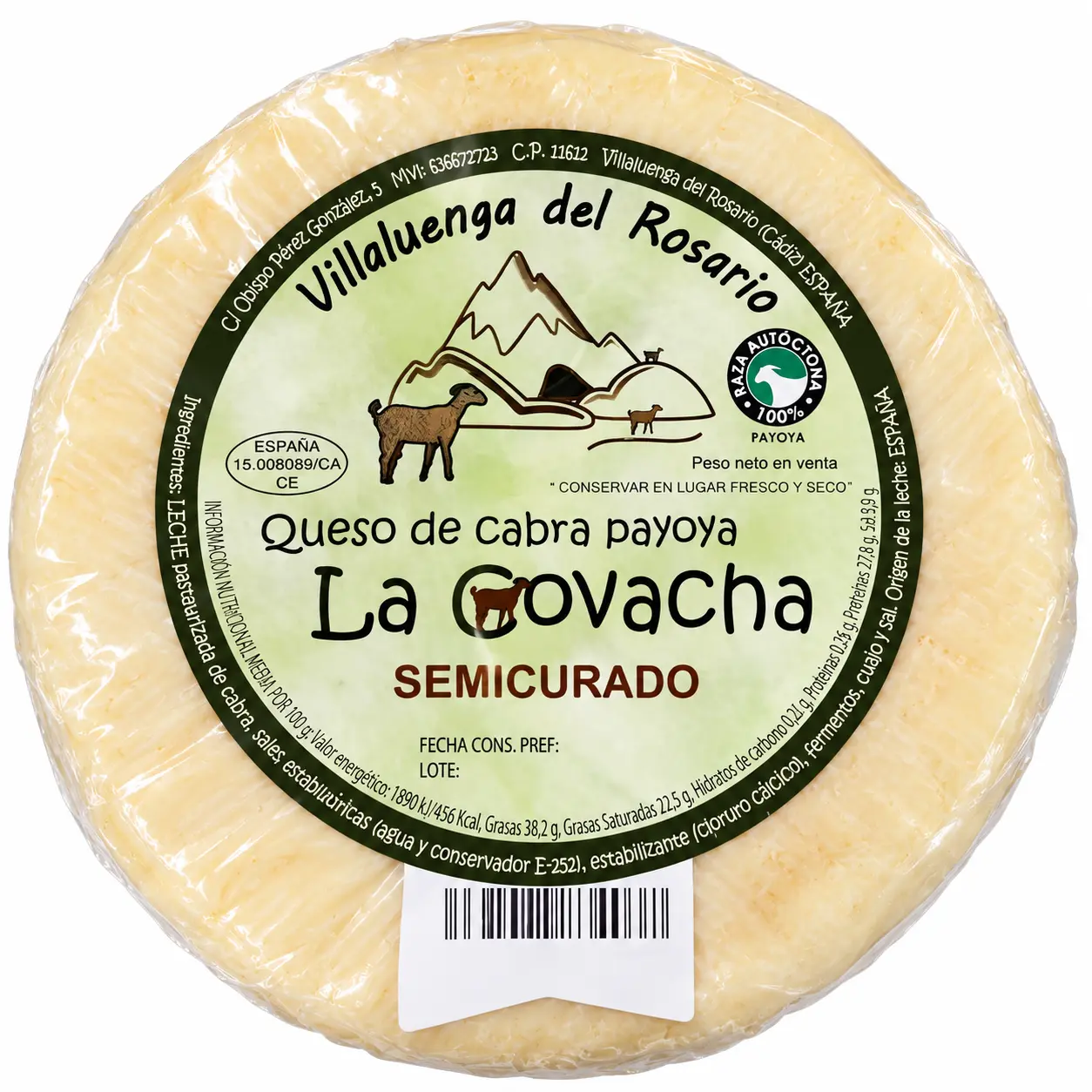 Queso de cabra payoya semicurado entero