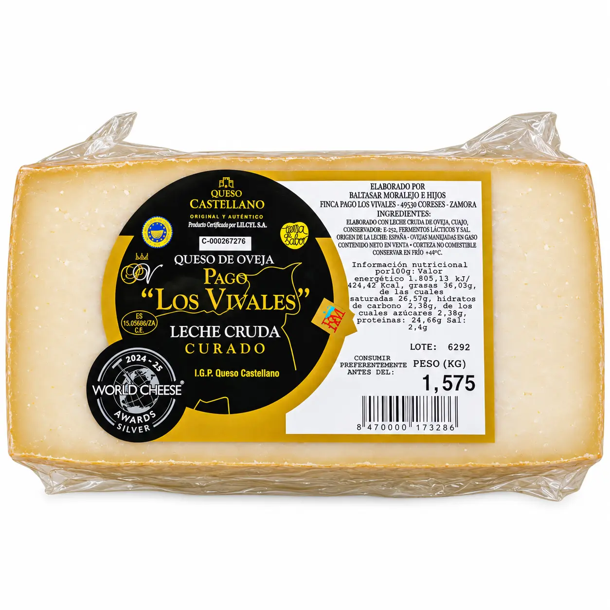 Queso de Oveja Los Vivales mitades