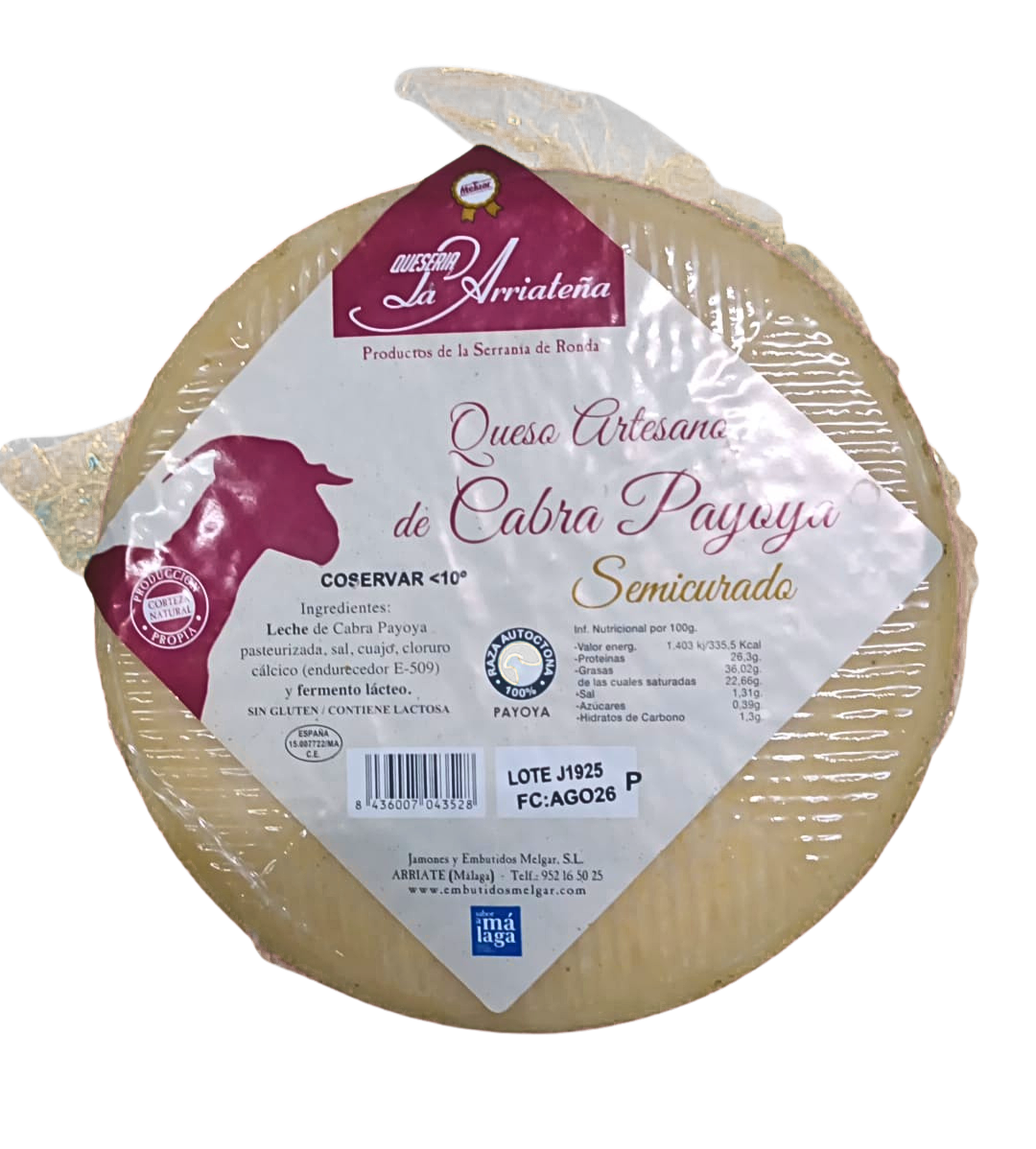 La Arriateña - Queso De Cabra Payoya Semicurado