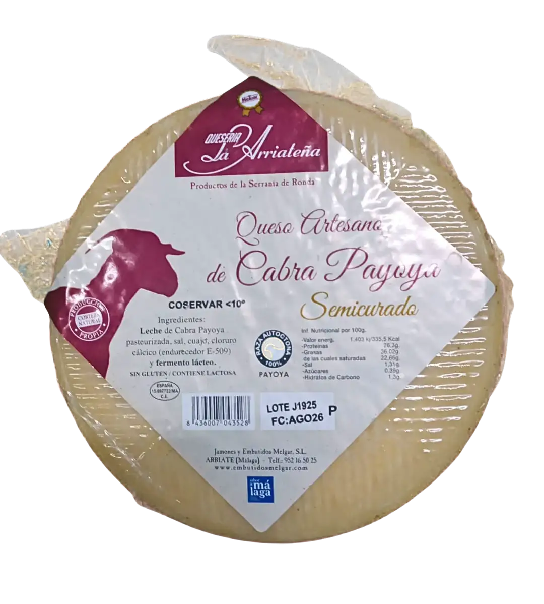 La Arriateña - Queso De Cabra Payoya Semicurado